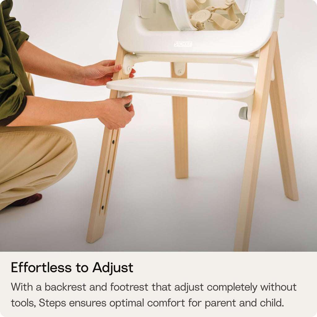Steps High Chair for Babies & Children from 6 Months to 10 Years - 2-in-1 Adjustable & Ergonomic Design - Removable