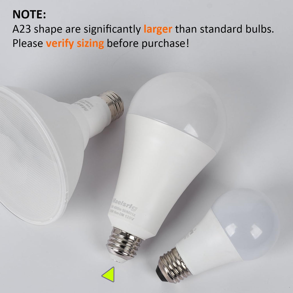300W Equivalent LED Bulb, 30W 4000 Lumens Daylight 5000K, E26 Base, 120V, Non-Dimmable, 4-Pack - Replaces 300 Watt