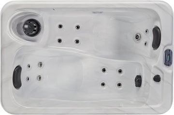 Cashmere 2 Person Deluxe Rectangular White Outdoor Spa