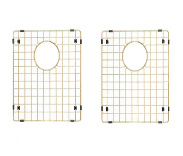 50/50 Double Bowl Kitchen Sink Bottom Two, Matte Gold 304 Stainless Steel (16 x 14)