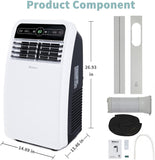 8,000 BTU Portable Air Conditioner, AC Unit with Built-in Cool, Dehumidifier & Fan Modes for Room up to 350 sq.ft