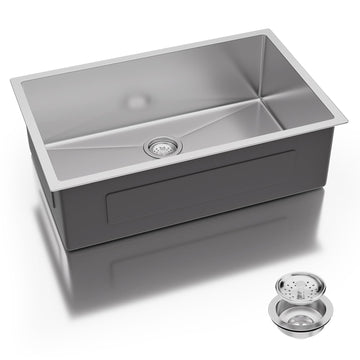 30-Inch Undermount - 30"x19" Single Bowl Stainless Steel Sink