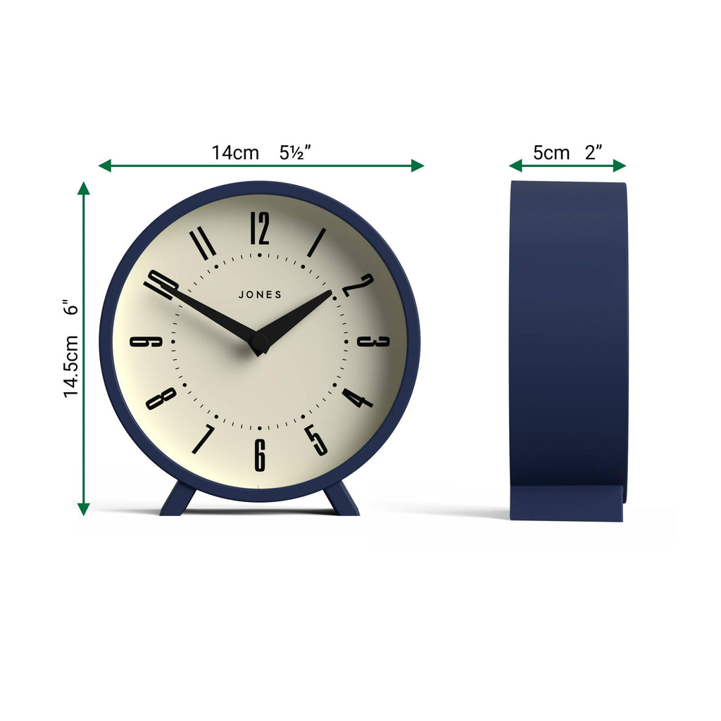 Venus Desk Clock | Modern Round Design | Blue