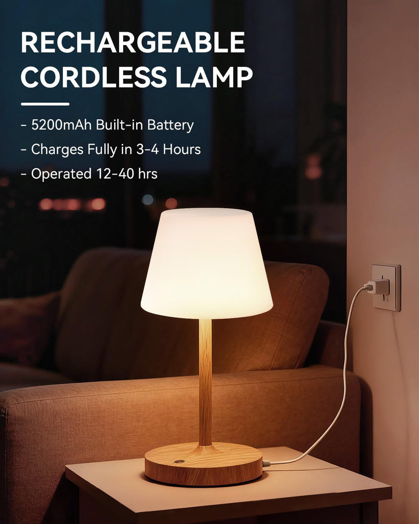 Outdoor Waterproof Shower Lamp, 5200mAh Rechargeable Bathroom Lamp
