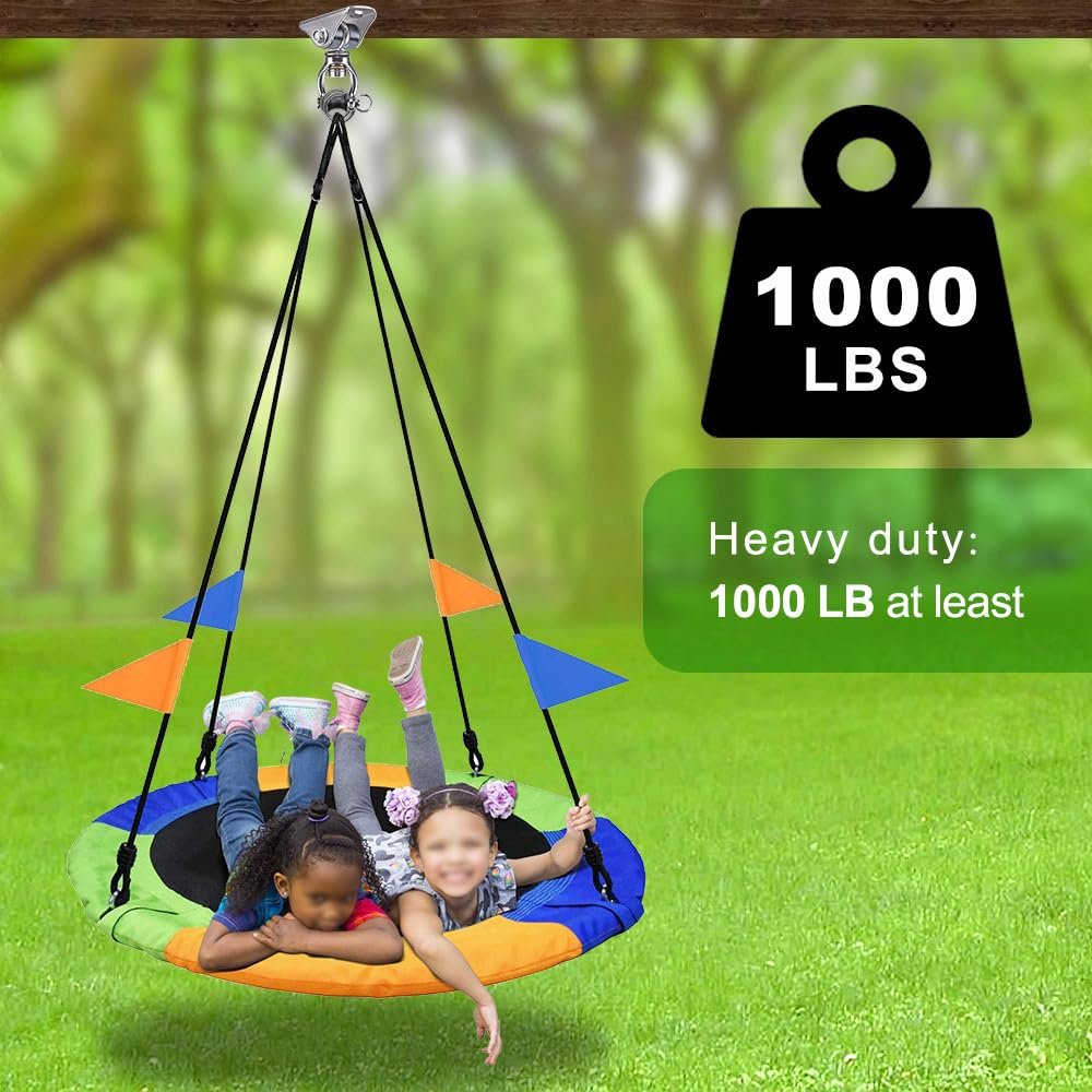 Silent Swing Hanger Heavy Duty Bearing Swing Hooks 2 Pack