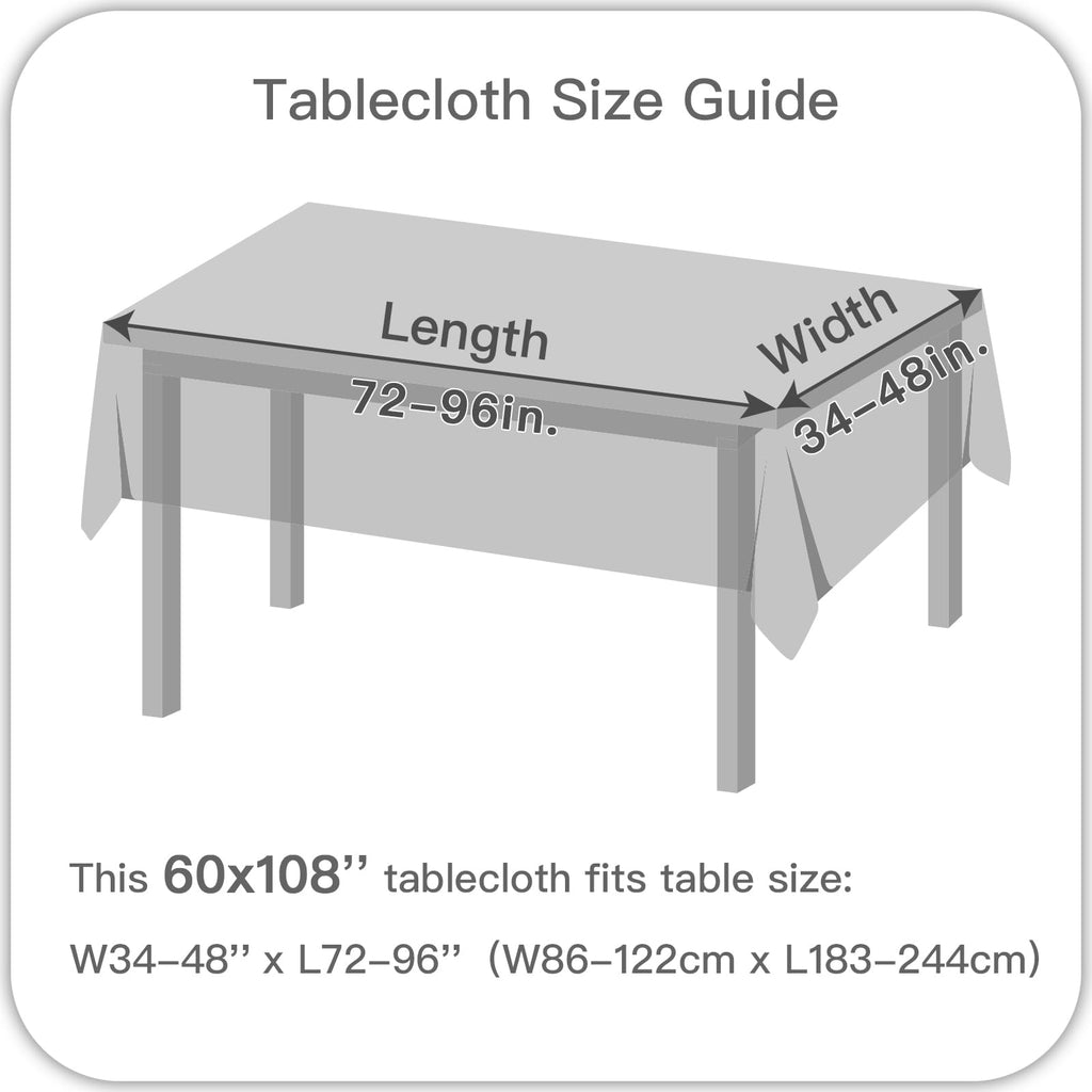 Weaved Texture Tablecloth Water Resistance Antiwrinkle Spillproof Soft Washable Table Cloth, Buffet Banquet Parties