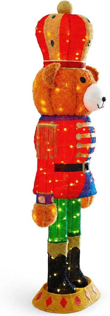 5FT Pop-Up Nutcracker Bear Lighted Outdoor Christmas Decoration