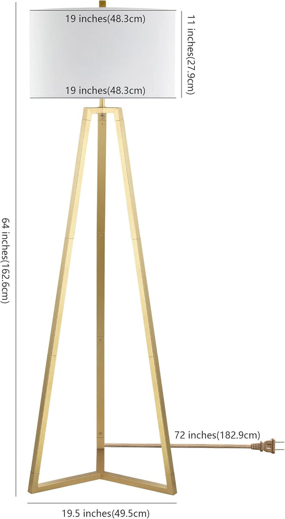 Deisa Contemporary Gold 64-inch Tripod Floor Lamp (LED Bulb Included)