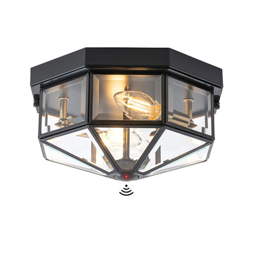 11 Inch Copper Motion Sensor Outdoor Ceiling Light for Porch