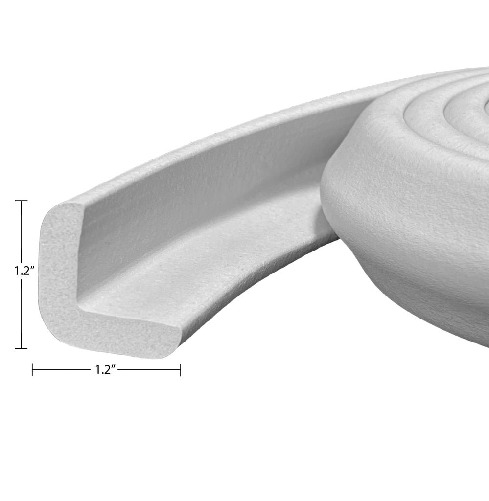 Proof Edge Guards for Safety | Made in The USA | 6 Feet | Off White | Edge Protectors for Furniture, Tables