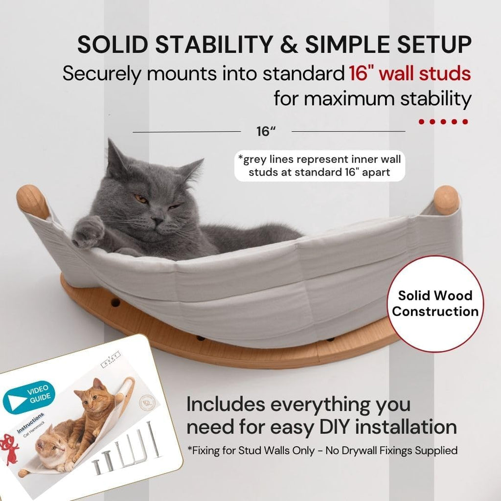 Cat Wall Hammock for Large Cats, Cat Wall Bed