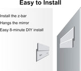 2-Pack Bathroom Vanity Mirrors for Wall 24" x 36", Frameless Rectangle Mirror with Beveled Edge for Over Sink, Wall