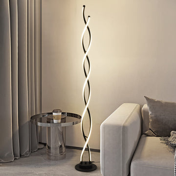 Modern Floor Lamps Black 3‐Color Remote Dimmable