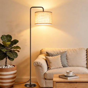 Floor Lamp, Black Brown Floor Lamp with 3 CCT Bulb