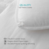 100% Cotton Cover Down Alternative Comforter King- Cloud Bed Comforter for All Season, Breathable Wh