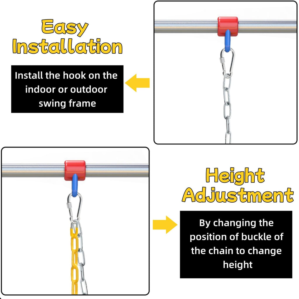 17" Trapeze Swing Bar Rings, Heavy Duty