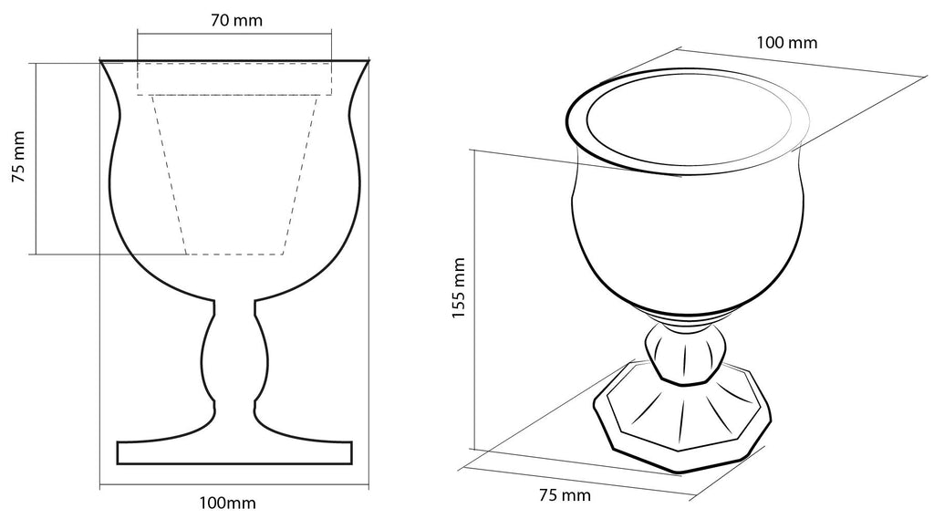 Graal Concrete Flower Pot Cement Planter Diameter 7 cm 17 Colours