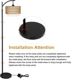 Arc Floor Lamp with 3 Color Temperatures, Farmhouse Floor Lamps with Remote & Dimmable Bulb