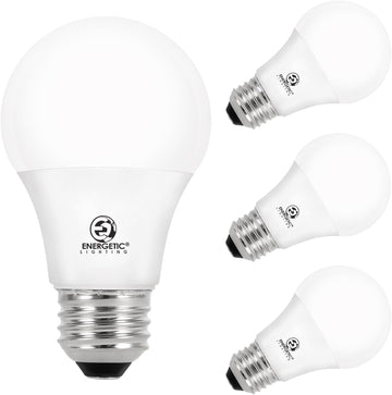 Energetic 60W Equivalent, A19 LED Light Bulb, 3000K Warm White, E26 Medium Base, Non-Dimmable LED Light Bulb, 8W