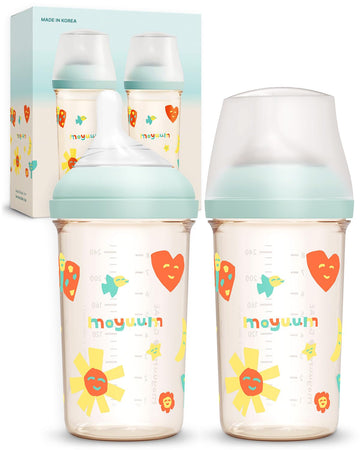 Premium PPSU Wide Neck Anti-Colic Baby Bottle | Made in Korea, Microplastic & BPA-Free, Breastfeed Transition