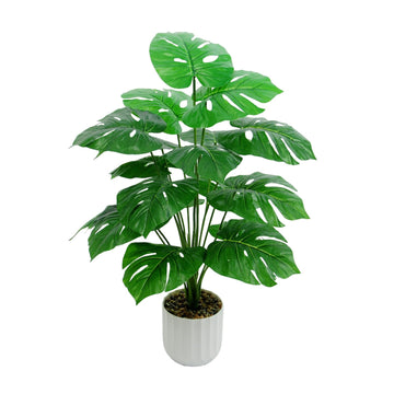 28" Fake Plant Artificial Monstera for Room Decor, Faux Potted Plants Indoor Living Bedroom Aesthetic Farmhouse Dorm