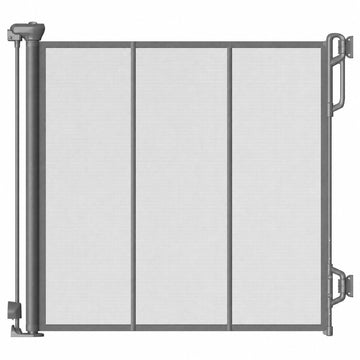 Reinforced Retractable Baby Gate, Gray, 45" W x 33.5" H