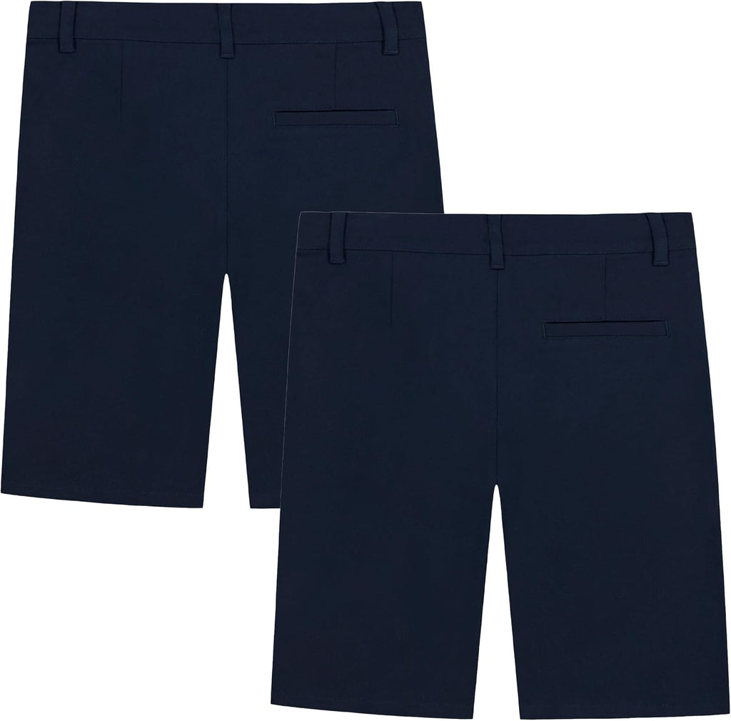 Boys' School Uniform Flat Front Twill Short, Pack