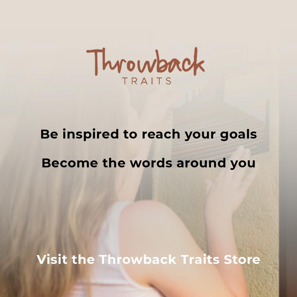 Throwbacktraits Canvas Motivational Wall Art - Set of 6 Inspirational Prints with Uplifting Phrases & Vibrant Images