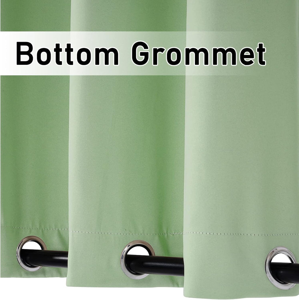 Outdoor Curtains Waterproof,Garden Blackout Thermal Insulated Sun Shades Privacy Curtain for Outside, Indoor Window