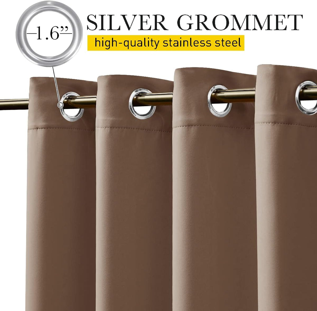 2 Panels Windproof Outdoor Curtains Waterproof W52xL84 | Thermal Insulated Gazebo Curtains UV Block & Weatherproof