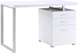 Coaster Home Furnishings Brennan Modern Contemporary Home Office 3-Drawer Writing Desk with Drawers Computer Desk