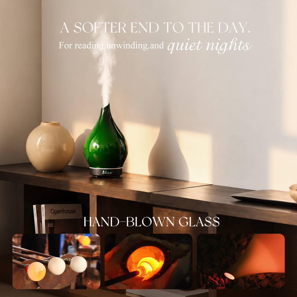Essential Oil Diffuser 150ml Handmade Glass Diffuser 6H Runtime