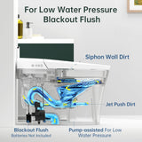 EPLO Smart Toilet,Bidet Toilet Pump-assisted,Blackout Flush,Heated Seat,Dual Auto Flush,Warm Water,Foot Sensor