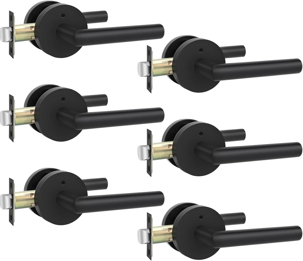 Black Door Handles Interior, Privacy Matte Black Interior Door Handles - Door Lever