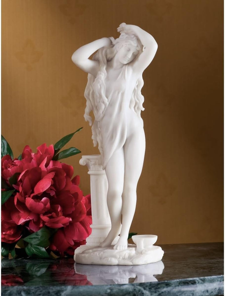 11.25" Aphrodite Statue - Greek Roman Goddess Sculpture in White Marble Finish - Venus Greek Goddess of Love Statuette