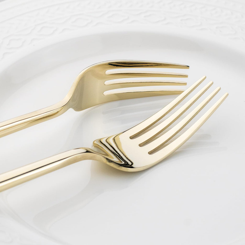 Potter Champagne Gold 45-Piece Forged Silverware Set with Utensil-Serving Set, Service for 8, Stainless Steel
