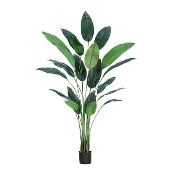 Artificial Bird of Paradise Plant 7 ft(84 in) Fake Palm Tree for Indoor Outdoor Modern Decor Faux Plants Perfect