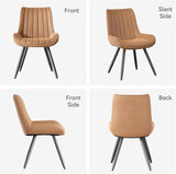Dining Chairs Set of 2, Mid Century Modern Kitchen Chairs with Soft Cushion