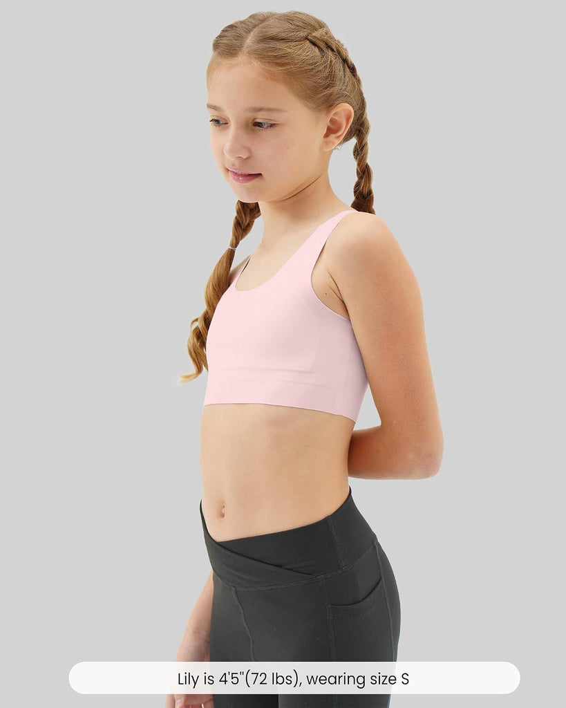Girls Training Bras Seamless First Bra, Chest Double Lined
