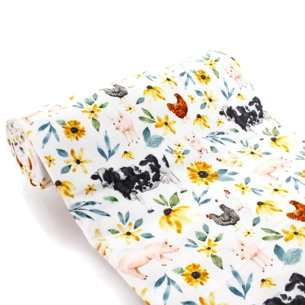 Black Cow DBP Fabric - Double Brushed Polyester 4 Way Stretch - 1/2 yard