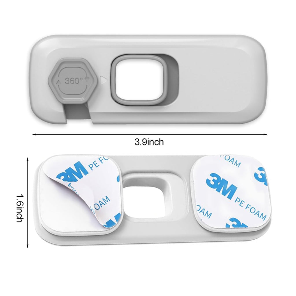 5Pcs Kids Security Refrigerator Locks.Protective Self Adhesive Latches.Pinch Proof Lock for Toddlers and