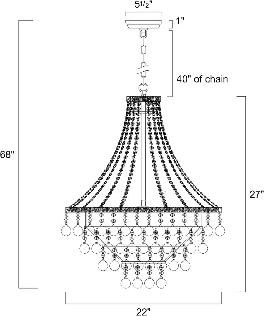 Luxury Empire Crystal Chandelier, 7 Lights, 4 Tiers Glam Light with Chrome Finish, Adjustable Hanging Ceiling Light Fixture, Foyer/Hallway, Dining, Bedroom, Living Room (Antique Copper) A108-B097MPVZ8W