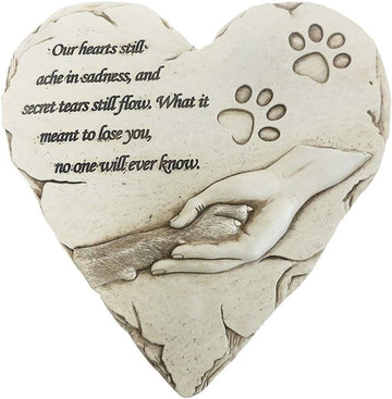 Dog Pet Memorial Stones, Heart-Shaped Loss of Pet Dog Grave Stone Headstones Memorial Gifts Remembrance Gifts