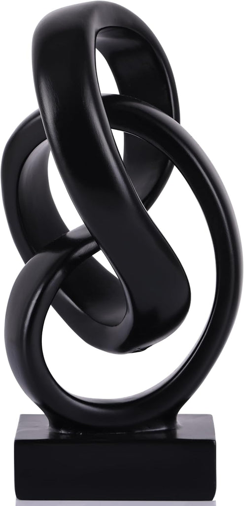 Abstract Knot Sculpture, Artistic Mobius Inspired Resin Decor, Elegant Home and Office Decor, Perfect for Shelves