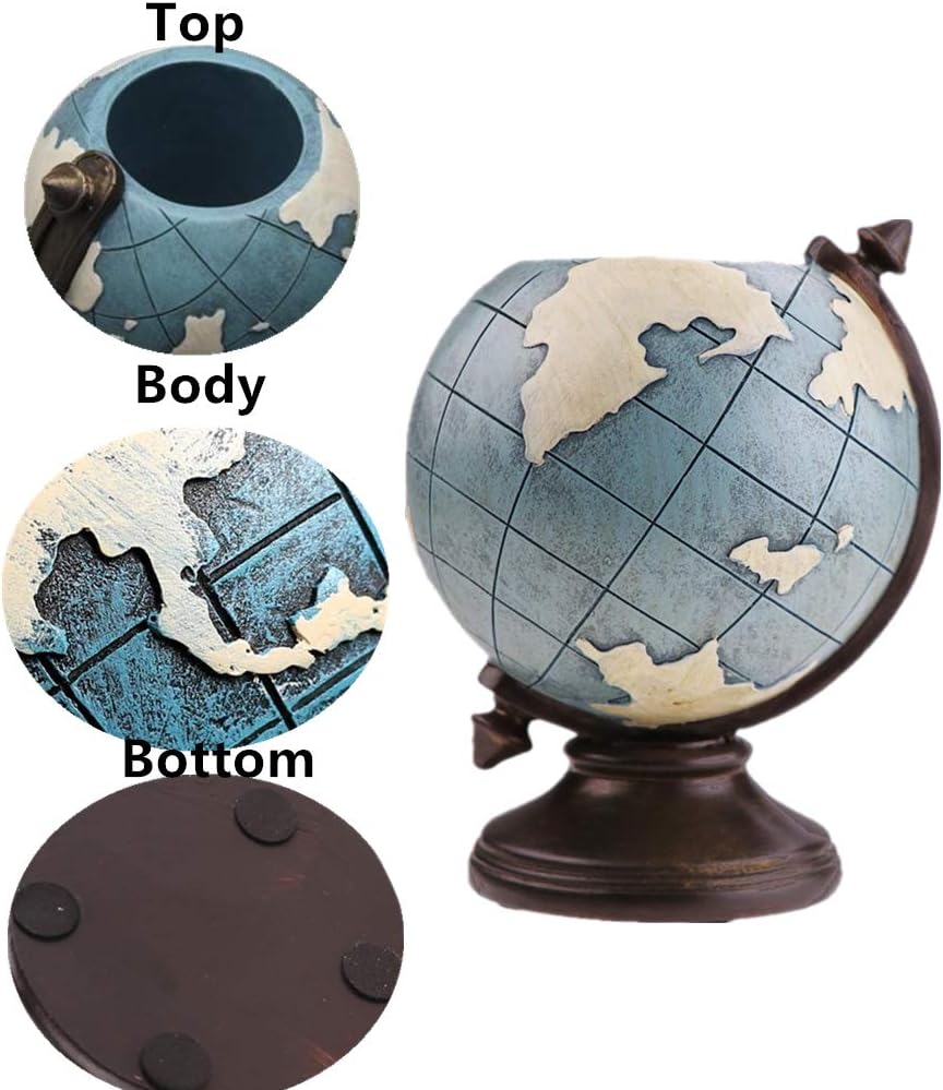Globe Pen Pencil Holder for Desk Pen Organizer for Desk Desktop Organizer Pencil Cup Pot Desktop Accessories School