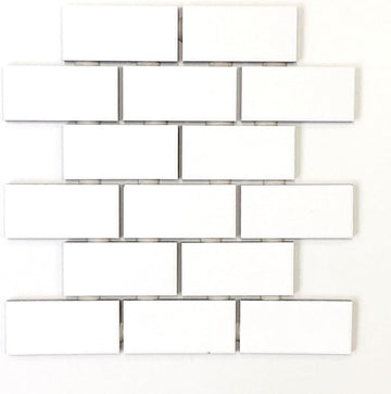 2x4 White Subway Glossy Ceramic Tile Kitchen Backsplash Bathroom (Box of 10)