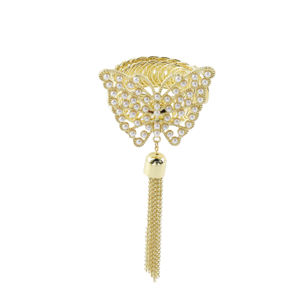 Curtain Tie Backs, No-Drill Gold Butterfly Curtain Holdbacks - 2 Pcs