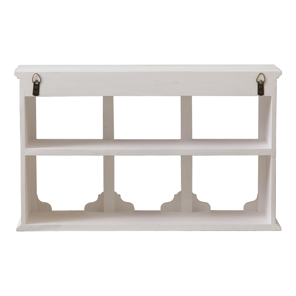 Vintage Rustic Floating Shelves for Wall White, 3-Tier Wall Shelf