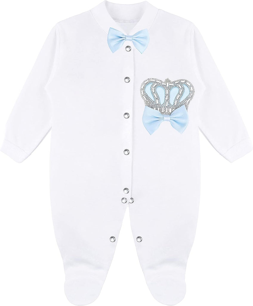 Baby Boy Newborn Crown Jewels Layette 4 Piece Gift Set