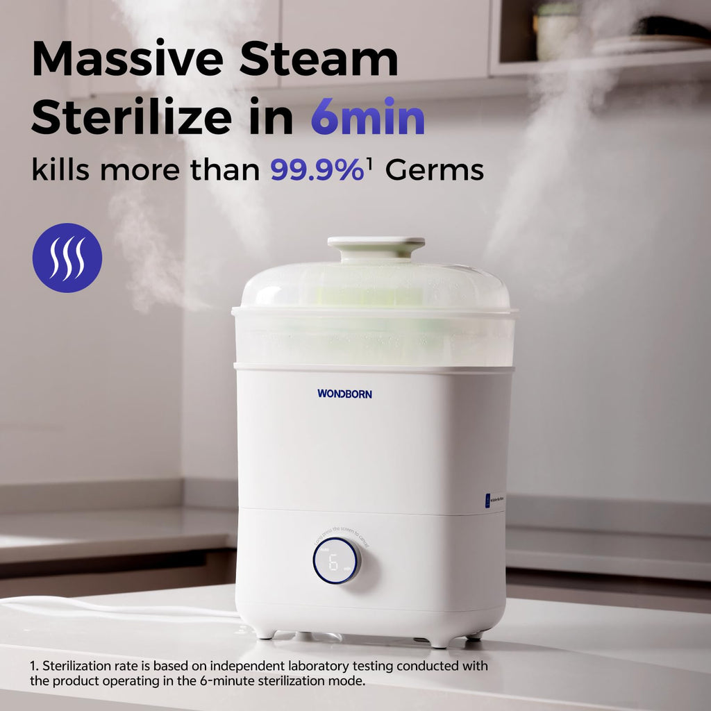 Large Baby Bottle Sterilizer and Dryer, 99.999% Deep Sterilization